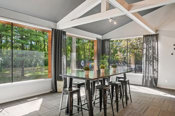 Clubhouse with Coworking Lounge at Eastwood Village Apartments in Clinton Township, MI